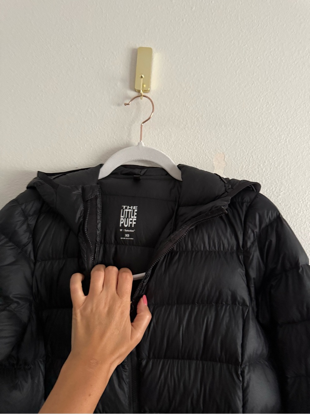 TNA Artizia The Little Puff Long puffer coat goose down hooded Sz XS - Picture 4 of 8